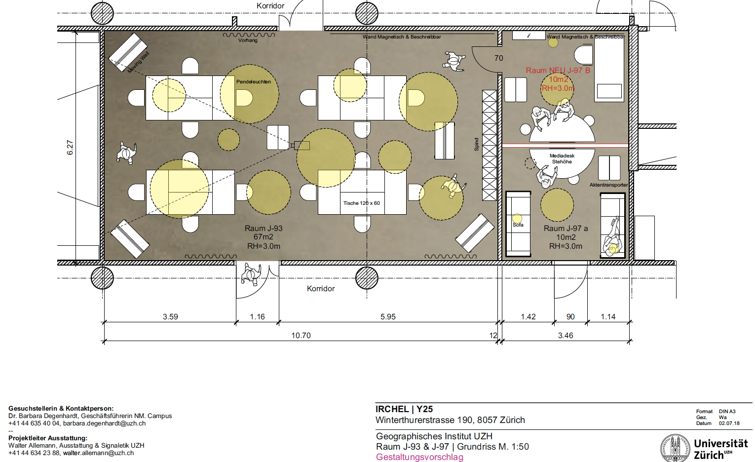 2D Visualisierung neues Nutzungskonzpt FlexSpace Geographie